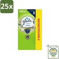 Glade 25 x - Touch & Fresh Navulling - Lelietje-van-dalen - 2 × 10 ml - Wasstrips - Luchtverfrisser - Geur - Fris - Bloemige Geur - Muguet