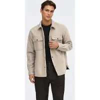 Only & Sons Overhemd 'Ash' beige gemêleerd