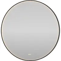 Proline Orbis Spiegel Rond LED Kader 100x4x100 cm Mat Zwart