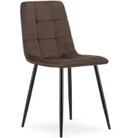 Hobby Hall KARA Eetkamerstoel – Zwart Velvet – Zwarte Metalen Poten – Comfortabele Ergonomische Zitting – Modern Design – Velvet Stoel voor Woonkamer, Keuken en Eetkamer – Max. 110 kg