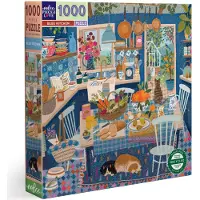 Eeboo PZTBUK Piece&Love Keuken-1000 stukjes puzzel, blauw