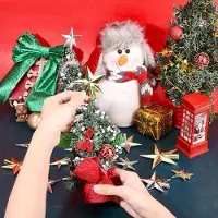 Markenlos 18 kerstboomsterren als topstuk, in 3 verschillende maten - kunststof sterrenornamenten voor kerstdecoratie en knutselen