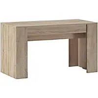 OEM Uitschuifbare console tot 237 cm, met een eikenhoutlook, afmetingen 78x90x50 cm