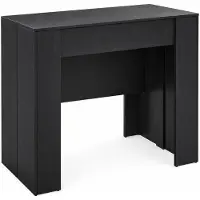 OEM Uittrekbare console tafel, 300 cm, 14 plaatsen, zwart melamine
