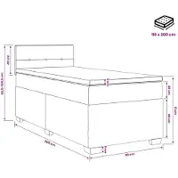 vidaXL Boxspringbed met matras, zwart, 90 x 200 cm, fluweel
