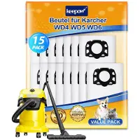 Dripio 15 microvezel filtersacks voor Kärcher WD4–WD6, MV4–MV6