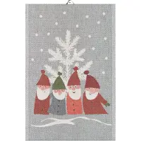 Ekelund Linneväveri Tomtemöte keukenhanddoek 40x60 cm Grijs-wit