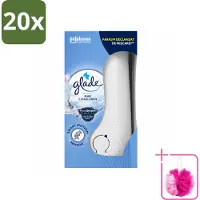 Glade 20 x - Houder Sense & Spray - Pure Clean Linen - 18 ml - Bulkverpakking - Geurverspreiding - Douchemop - Luchtverfrisser