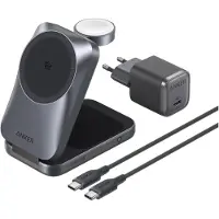 Anker MagGo 3-in-1 Vouwbare Draadloze Oplader 25W Zwart