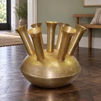 Hoppa! - Vaas - Met zeven openingen - Goud - 55 x 55 x 48 cm (B x D x H)