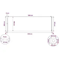 vidaXL Tuinscherm uittrekbaar 200x614 cm crème