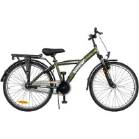 Aventuri Roady 3.0 Jongensfiets 24 Inch - Kinderfiets voor 8 tot 12 Jaar - 1 Versnelling - Donkergroen