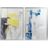 OEM Abstracte glaswandeling in lijst, 70x3x100 cm, verkrijgbaar in 2 varianten