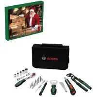 Bosch Adventskalender 2026 met 43 gereedschapsstukken, inclusief afsluitbare tas