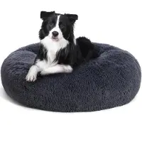 Merkloos Hondenbed - Rond - Wasbaar - 80 cm - Donkergrijs