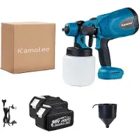 OEM Draadloze elektrische verfspuit, 800 ml tankinhoud, 30.000 tpm (toerental per minuut) stationair, 2x 5,0Ah accu, EU-stekker