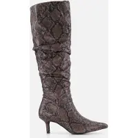 POSH by Poelman Posh Lange Laarzen Snake bruin Maat 37