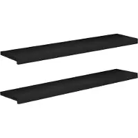 vidaXL Traplopers 2 st 110 x 25 x 2 cm Zwart Massief beukenhout