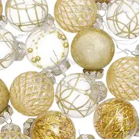 vidaXL - Kerstballenset - 30 - st - Goud - Ø - 6 cm - PET