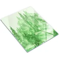 Wallfluent Glazen Snijplanken - Geschilderd Bos Snijplanken Glas - 30 cm x 40 cm - Groente Snijplanken van Glas - Snijplank van Glas - Decoratieve Glazen Snijplank - Antislip Glazen Snijplank