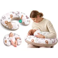 Totsy Baby Voedingskussen baby 130 cm C-vorm borstvoedingskussen Nursing Pillow – afneembare Minky hoes ergonomisch wasbaar pasgeboren zacht ademend – OEKO-TEX gecertificeerd Beige B