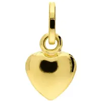 Lucardi Dames 9 karaat hanger hart 6x8mm - Hanger - 9 Karaat - Goudkleurig