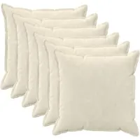 vidaXL Kussensloop 6 st HOUTEN Crèmekleurig 60 x 60 cm