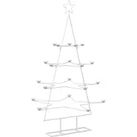 vidaXL Metalen kerstboom KUOPIO 140 cm Staal Wit