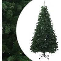 vidaXL - Kunstmatige - Hinged - Kerstboom - 210 - cm - PVC - Medium - Groen