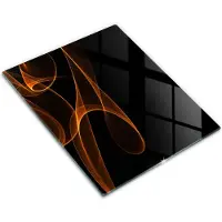 Wallfluent Glazen Snijplanken - Abstracte Lijnen Snijplanken Glas - 30 cm x 40 cm - Zwart Snijplanken van Glas - Keuken Snijplank Glas - Glazen Snijplank Voor Keuken - Glazen Snijplank met Antislip