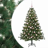 vidaXL Kunstkerstboom met kerstbal 240 cm 300 LED's Warmwit