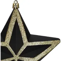 Springos Kersthanger | Kerstster | Zwart | Goud | 15 cm