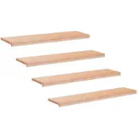 vidaXL Trapmatten 4 st Naturel 120 x 30 x 2 cm Massief beukenhout