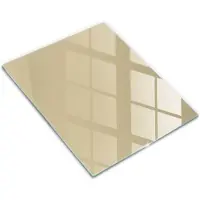 Wallfluent Glazen Snijplanken - Beige Snijplanken Glas - 30 cm x 40 cm - Beige Snijplanken van Glas - Glazen Serveerplank - Design Glazen Snijplank Keuken - Antislip Keuken Snijplank Glas