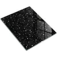 Wallfluent Glazen Snijplanken - Donkere Steen Snijplanken Glas - 30 cm x 40 cm - Zwart-Wit Snijplanken van Glas - Snijplank van Glas - Snijplank van Glas met Print - Antislip Keuken Snijplank Glas
