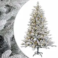 vidaXL - Kunstmatige - Hinged - Kerstboom - 120 - cm - 150 - LED's - Warmwit
