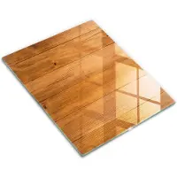 Wallfluent Glazen Snijplanken - Houten Planken Snijplanken Glas - 30 cm x 40 cm - Bruin Snijplanken van Glas - Glazen Serveerplank - Decoratieve Glazen Snijplank - Antislip Glazen Snijplank