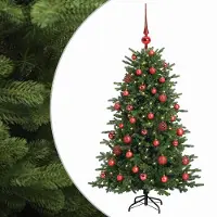 vidaXL - Kunstkerstboom - met - kerstbal - 120 - cm - 150 - LED's - Warmwit