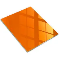 Wallfluent Glazen Snijplanken - Oranje Snijplanken Glas - 30 cm x 40 cm - Oranje Snijplanken van Glas - Keuken Snijplank Glas - Snijplank van Glas met Print - Antislip Glazen Snijplank