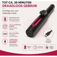 Mexx Krultang Oplaadbaar - Draadloze Haarkruller met Keramische Coating - Haarkrultang Instelbare Temperatuur 150-190°C - Lithium-ion Batterij met USB-C Oplaadkabel - Zwart - 20 x 4,5 x 4 cm