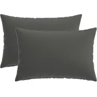 vidaXL Kussen met kussen HEERLEN 2 st Antraciet Polyester