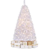 Costway Kunstkerstboom 150 cm met verlichting en sneeuw
