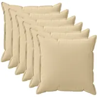 vidaXL Kussen met kussen HOUTEN 6 st Beige Polyester