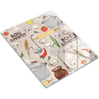 Wallfluent Glazen Snijplanken - Keukenillustratie Snijplanken Glas - 30 cm x 40 cm - Beige Snijplanken van Glas - Glazen Snijplank - Snijplank van Glas met Print - Glazen Snijplank met Antislip
