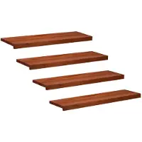vidaXL Trapmatten 4 st Bruin 100 x 25 x 2 cm Massief beukenhout