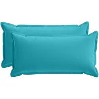 vidaXL Kussen met kussen HOUTEN 2 st Turquoise Polyester