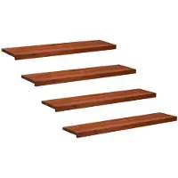 vidaXL Trapmatten 4 st Bruin 110 x 25 x 2 cm Massief beukenhout
