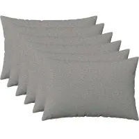 vidaXL Kussensloop 6 st HEERLEN Wolkgrijs 30 x 50 cm Stof
