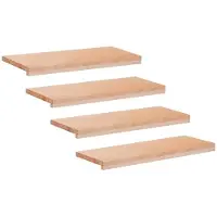 vidaXL Trapmatten 4 st Naturel 80 x 25 x 2 cm Massief beukenhout