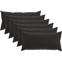 vidaXL Kussen met kussen HEERLEN 6 st Zwart Polyester